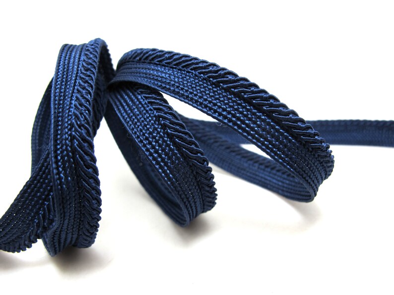 5 Yards 38 Inch Navy Braided Lip Cord TrimPiping TrimPillow TrimCord