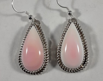Pink Shell Dangle Earrings