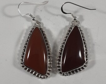 Red Chalcedony Earrings
