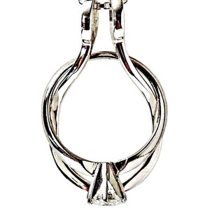 Sterling Silver Ring Holder Necklace: Engagement, Wedding Band Keeper Mom, Nurse, Doctor, Surgeon, Spouse