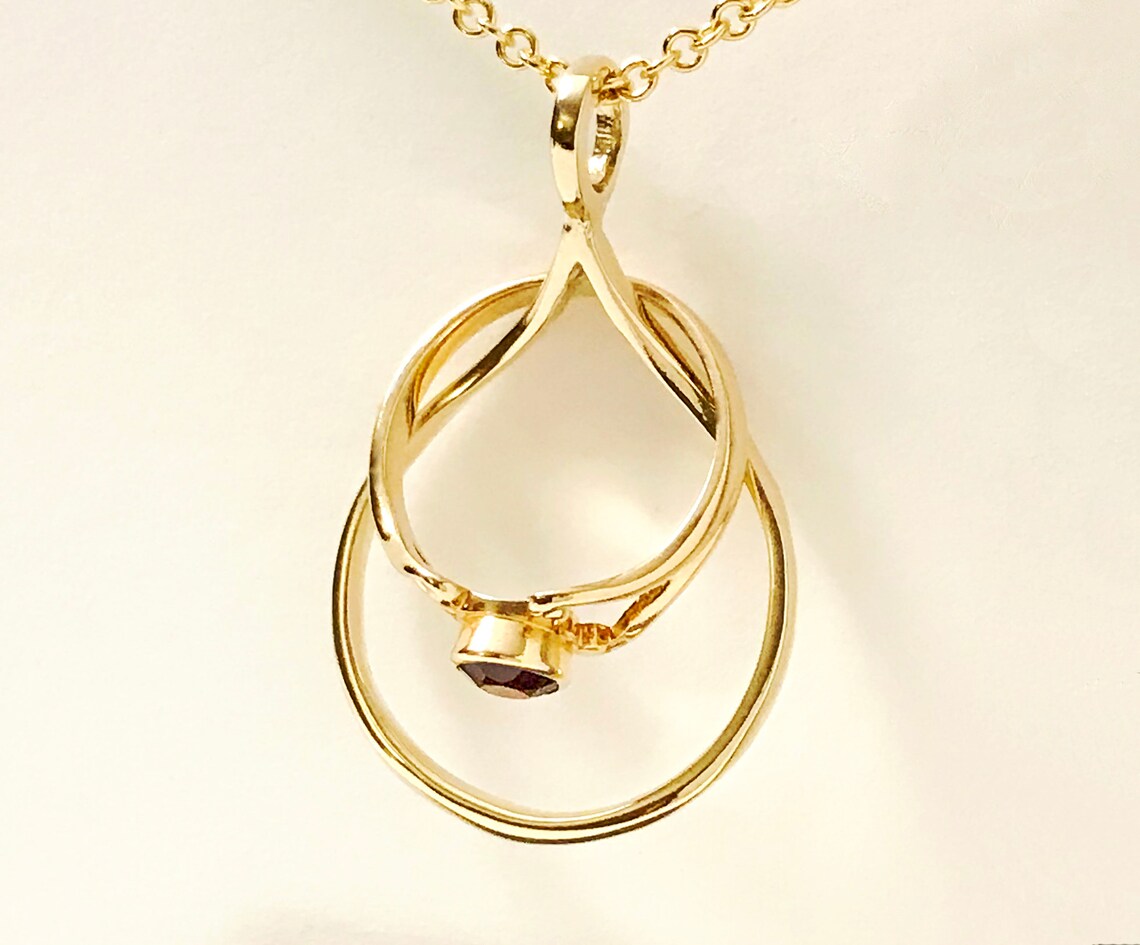 Ring Holder Necklace GOLD Wedding Ring Holder Necklace Pendant Etsy