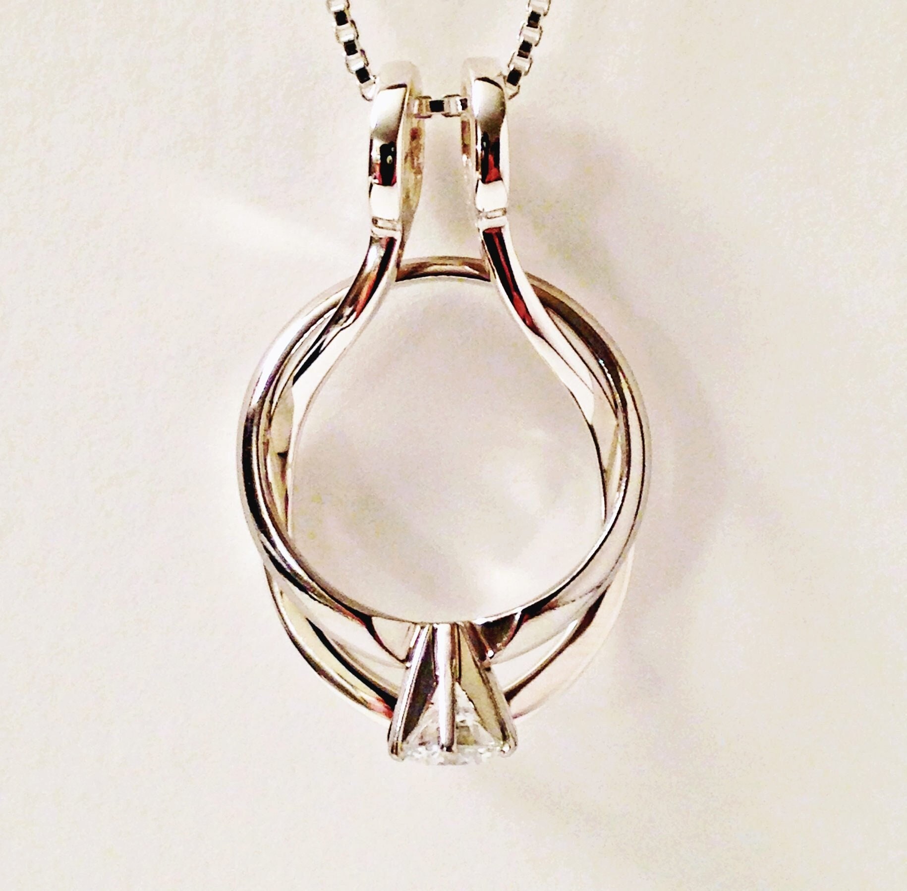 Silver Ring Holder Necklace, Men Wedding Ring Holder Pendant Necklace Gift  for Doctor, Gift for Men - Etsy