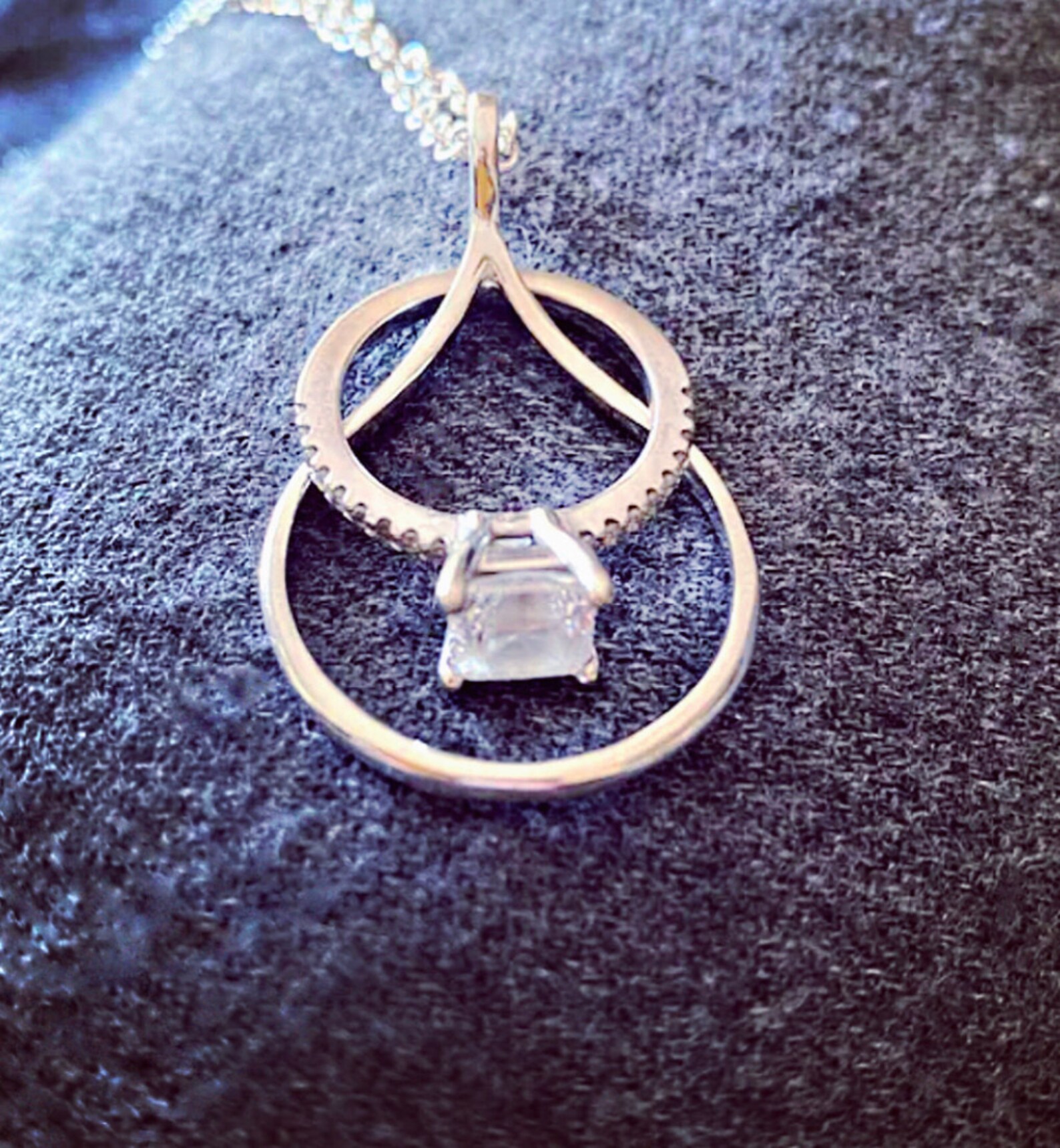 Ring Holder Necklace Silver ISLA Engagement Ring Necklace Etsy