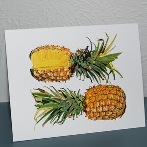 Carte de voeux ananas 100 % recyclé avec enveloppe