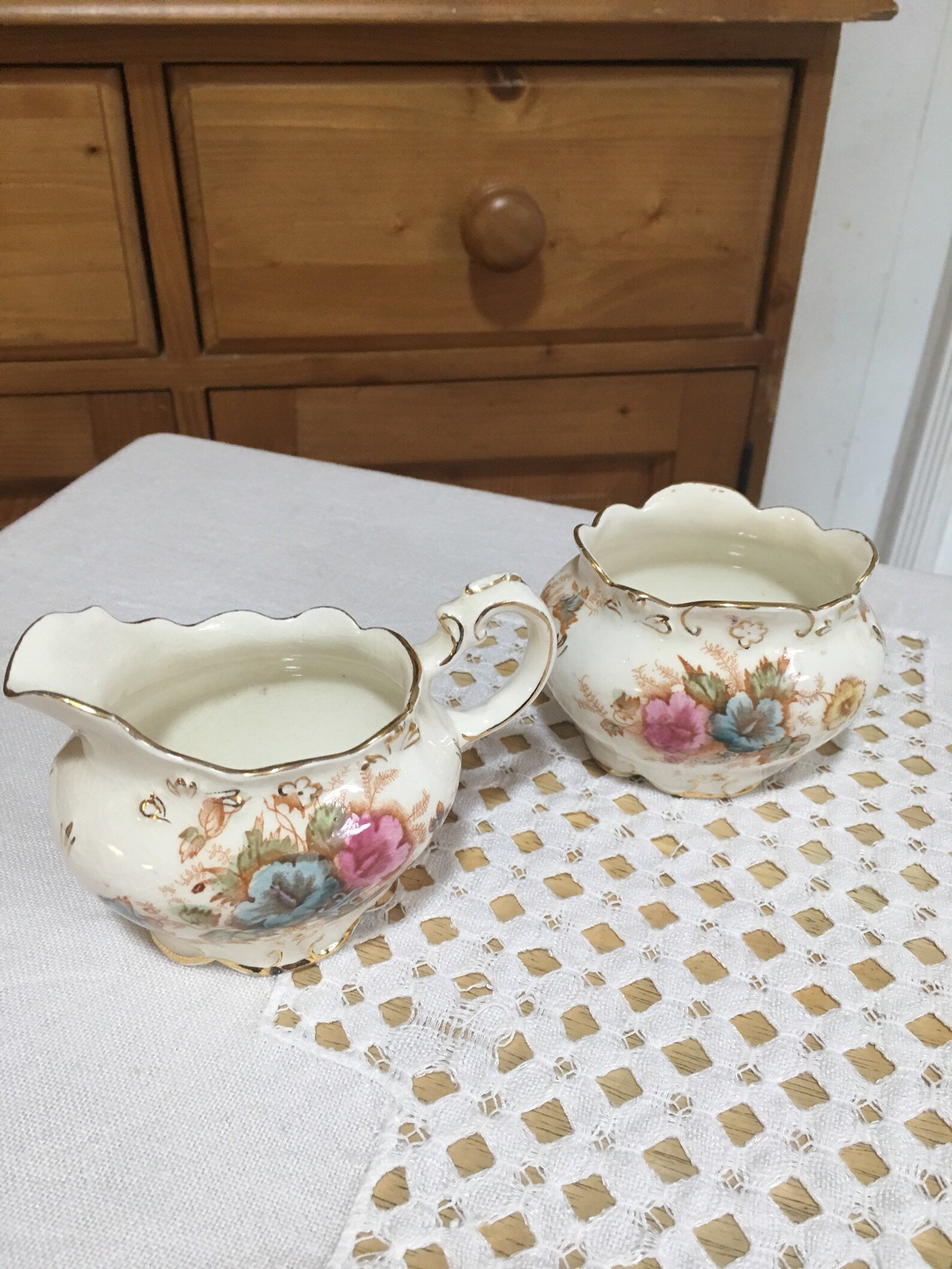 Pretty Set of Milk Jug and Sugar Bowl 1900 1917 Etsy Ireland