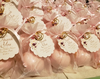 Bridal Shower Favors, 3.5 oz Bath Bomb Bridal Shower Favors, Handmade to Order, Customized Shower Favors