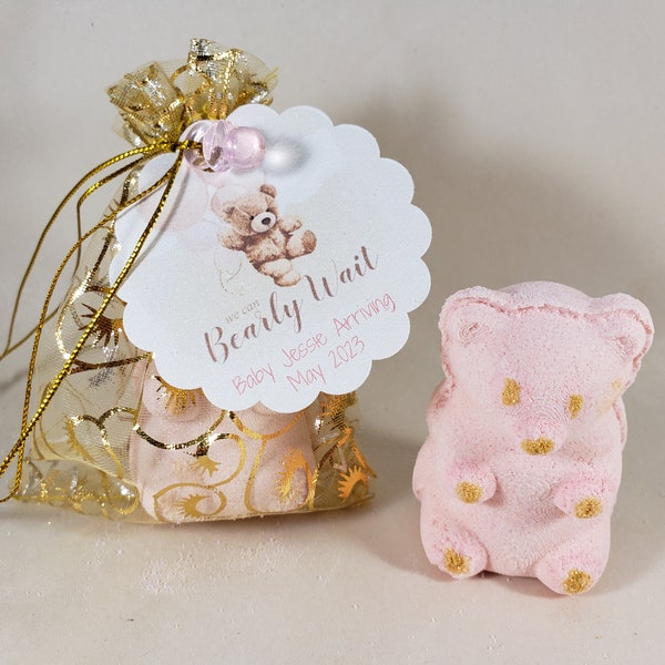 Baby Shower Favors, Bear Baby shower Bath Bomb Favors,  Bath Bomb Favors, Made to Order, Customized Shower Favors