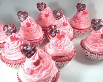 Valentine's Day Gift, SpaGlo® Bath Bomb Cupcake, Birthday Party Favors, Valentine's Day Bath Bomb Cupcake, Cupcake Bath Bomb Gift