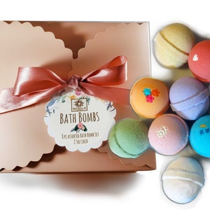 Bath Bomb Set: Bridesmaid Proposal Gift, Relaxing Scents, 9pcs Handmade In USA,