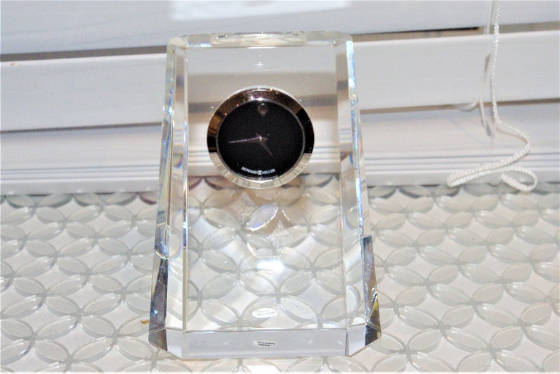 Vintage Howard Miller Crystal Clock 'paragon' Crystal Etsy