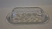 Vintage Glass Butter Dish With Lid, Wavy Lines on Lid, 2 Pcs, Not Marked 