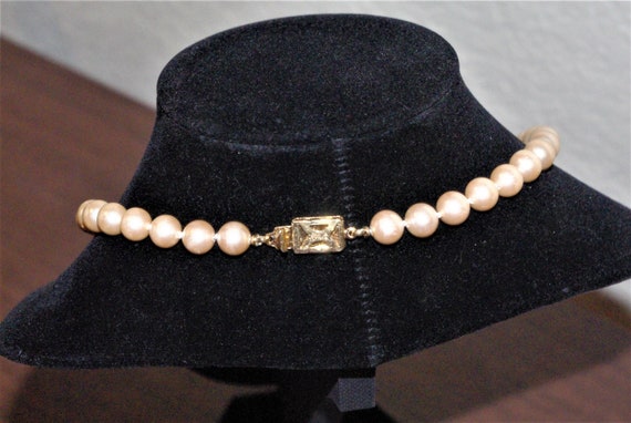 Monet Faux Cream Colored Pearls, Hand Knotted, Si… - image 2