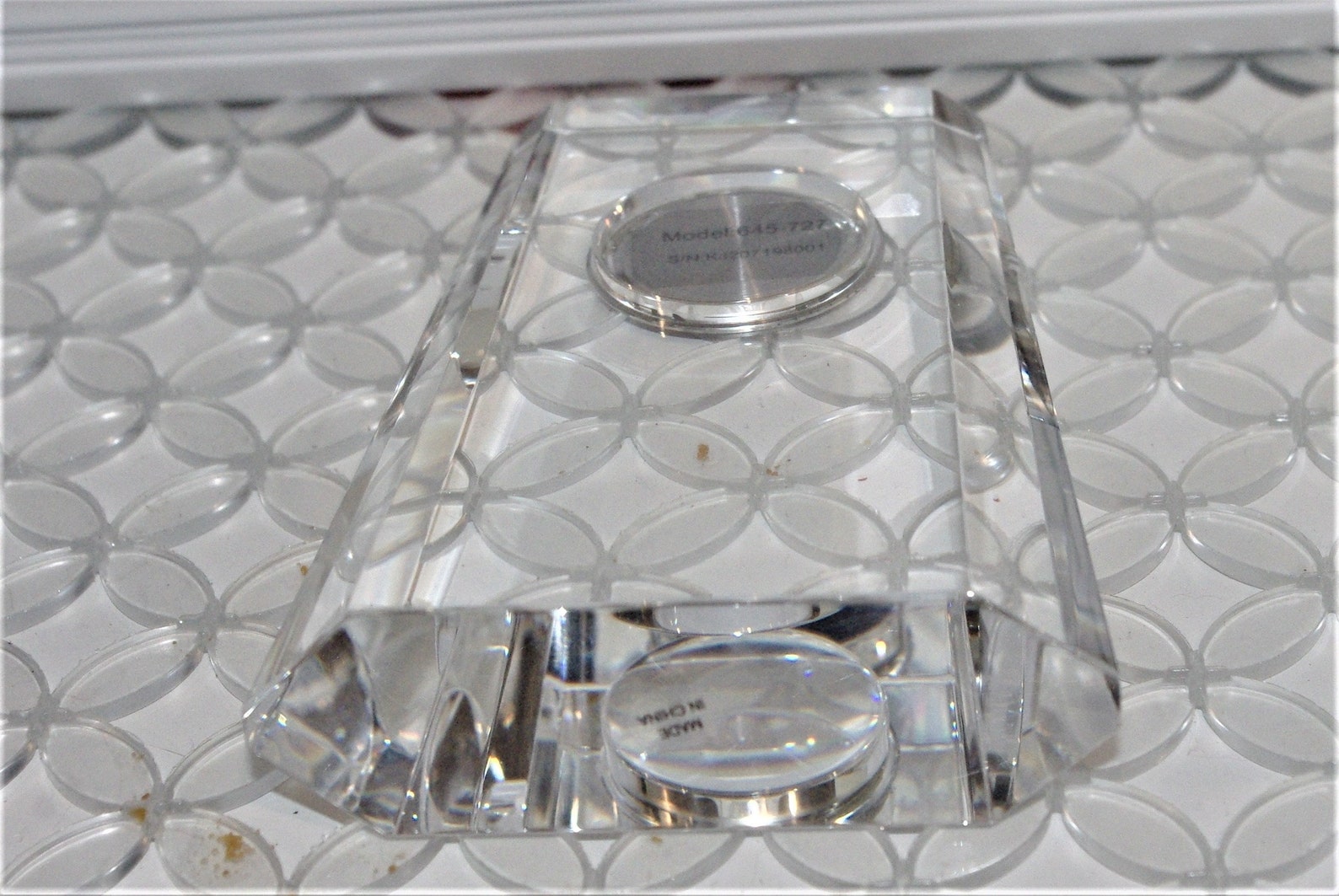 Vintage Howard Miller Crystal Clock 'paragon' Crystal Etsy