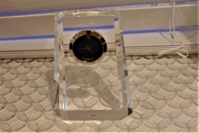 Vintage Howard Miller Crystal Clock 'paragon' Crystal Etsy