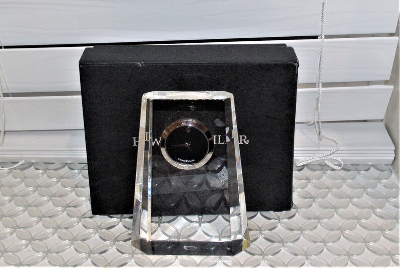 Vintage Howard Miller Crystal Clock 'paragon' Crystal Etsy