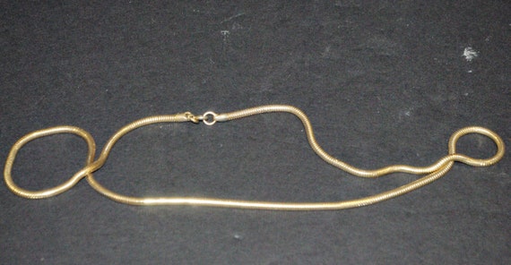 Vintage Jewelry Gold Tone 23" Chain Necklace, Sna… - image 2