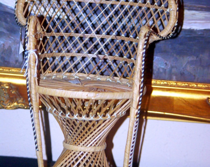 Beautiful Handcrafted Wicker Chair for Doll Display With Tag - Etsy