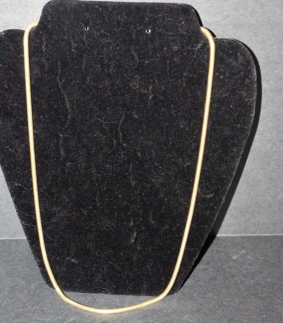 Vintage Jewelry Gold Tone 23" Chain Necklace, Snak