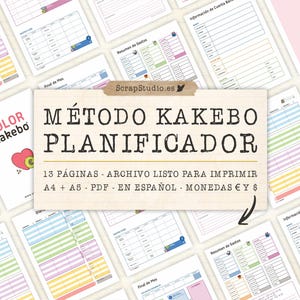 Kakebo Method Budget Planner – Printable Money Organizer in Spanish | Digital Download for USD and EUR | Minimalist Savings Tracker