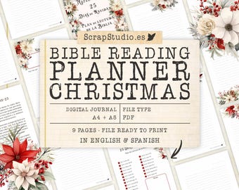 Bible Reading Plan for Christmas, 25-Day Devotional & Prayer Journal, English and Spanish PDF