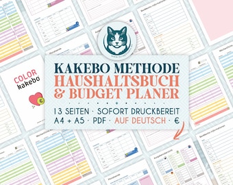 Kakebo Method Budget Planner – Printable Money Organizer in English | Digital Download for USD and EUR | Minimalist Savings Tracker