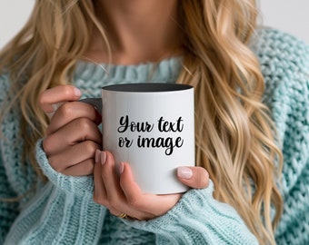 Personalised mug with photo or text, Gifts for her and for him, Gift mug