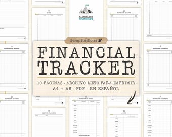 Financial Tracker Printable | Budget Planner in Spanish | Money Management PDF | 10 Pages Digital Download | Finance Organizer
