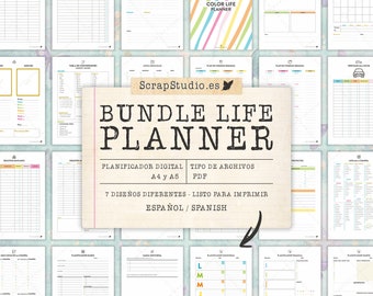 A4-A5 PDF Life Planner, Printable Life Planner, Life Folder, Household Planner, Planner Templates