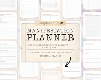 Manifestation Planner PDF A4-A5 | Gratitude Journaling | Manifestation Planner | Limiting Beliefs | Instant Digital Download