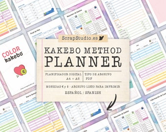 Método Kakebo Planner | Organiza Tus Sueños y Ahorra con Propósito | Monedas usd y eur | ESPAÑOL