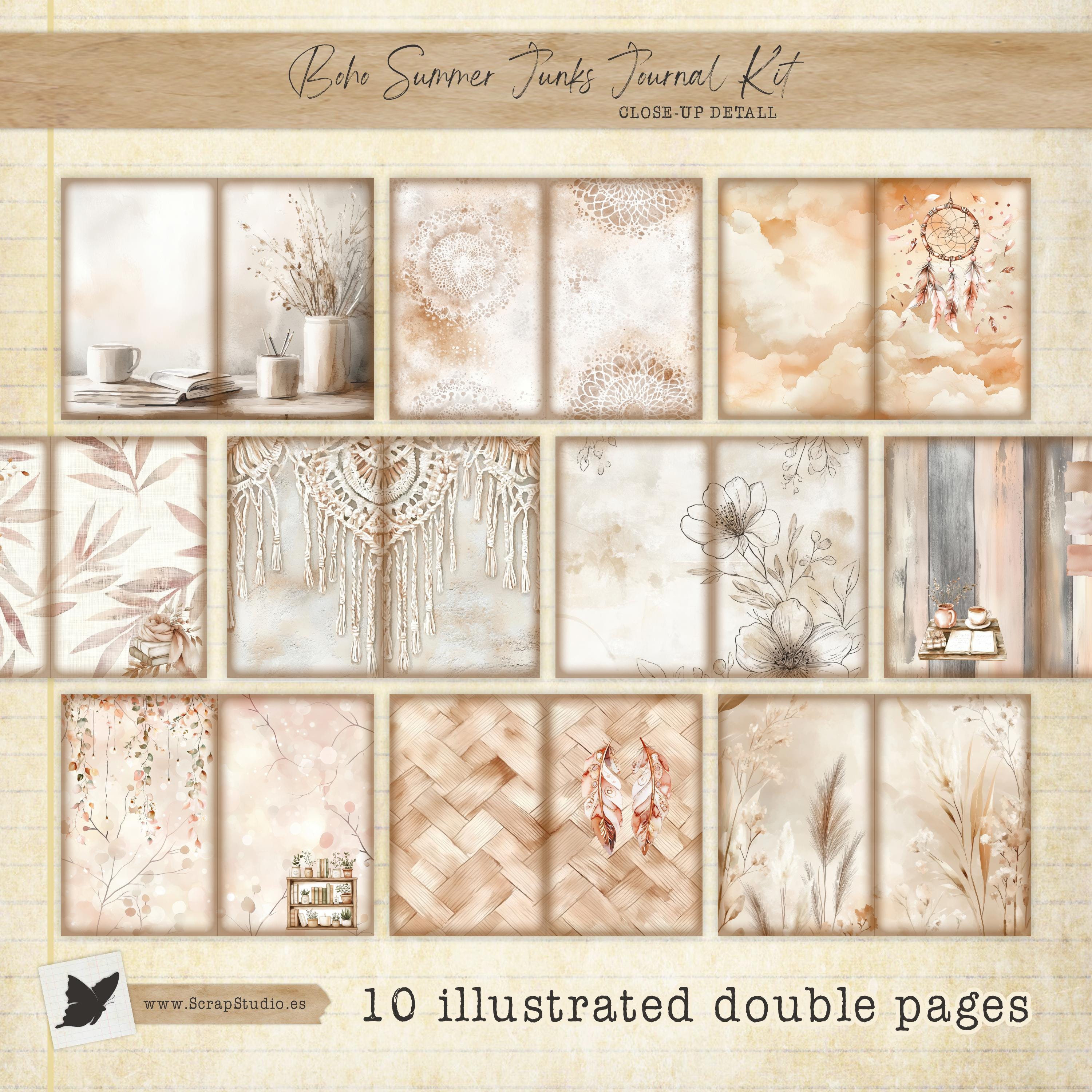 Boho Summer Printable Junk Journal Kit – June 2025 Mega Kit Digital ...