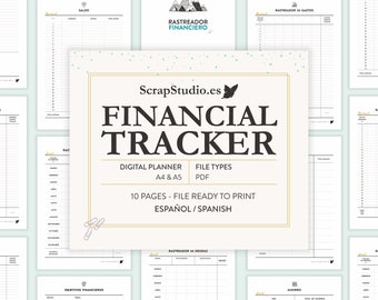 Financial Tracker: Manage Your Budget Stress-Free | 10 Pages | Printable PDF in Spanish | Instant Digital Download