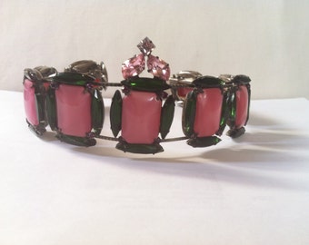 Tiara de David Mandel "The Show Must Go On" Rosa y verde Único en su clase