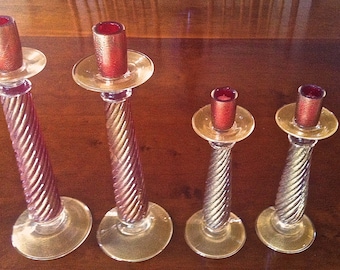 ムラーノ　ベネチアングラス　キャンドルスタンド ムラーノベネチアングラスキャンドルスタンド