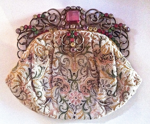 Rare Josef Beaded & Hobe Jeweled Clutch - Classic