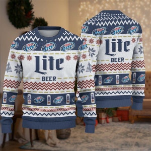 Endastore Miller Lite Bengals Christmas Sweater (Style: AOP Ugly Sweater, Color: Colorful, Size: 5XL)