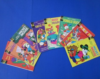 Group of 8 Walt Disney Whitman Comics 1970s