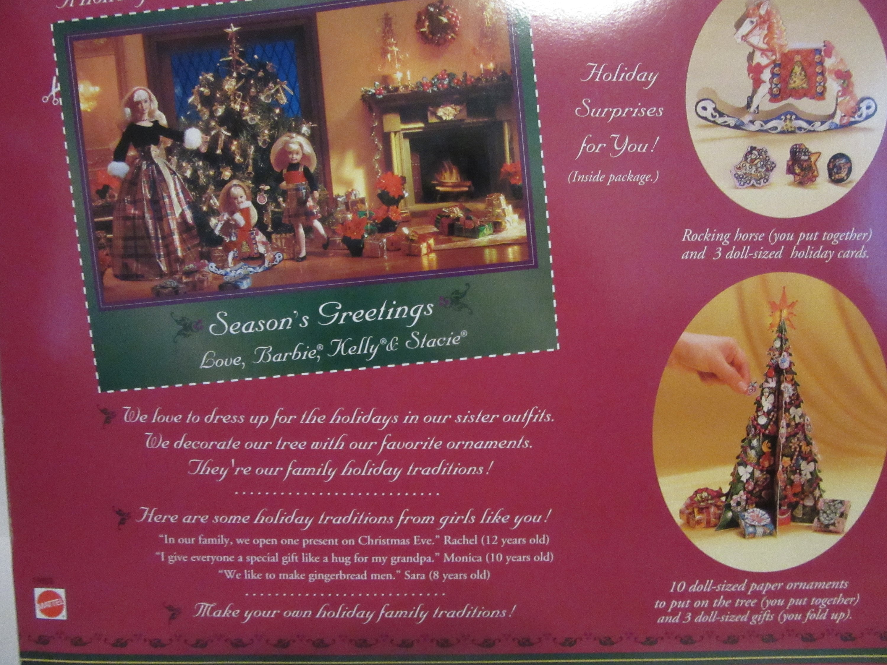 1998 Holiday Sisters Barbie Kelly Stacie Gift Set Mattel - Etsy