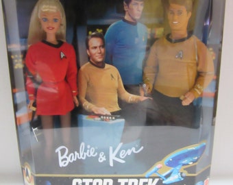 Star Trek 30th Anniversary Barbie and Ken Doll Set 1994 Mattel TOS Star Trek Spock and Kirk