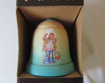 ANRI Sarah Kay Wood Christmas 1985 Bell Second Limited Edition MIB