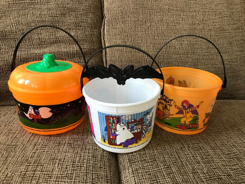 Mcdonalds Halloween Trick or Treat Boo Buckets Pails Trio 5 Etsy