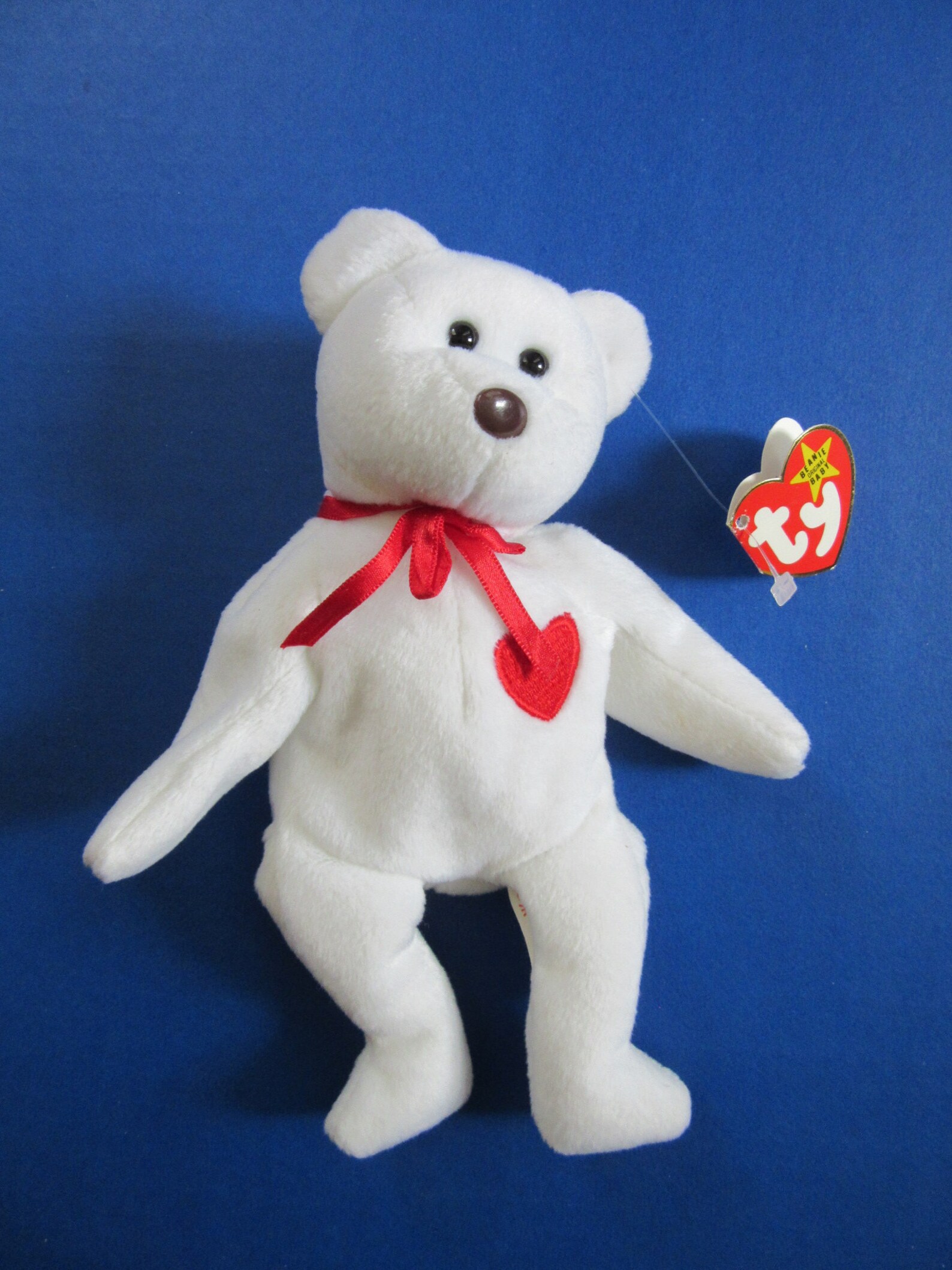 Valentino TY Beanie Babies 1993 Beanie Baby White Bear Red | Etsy