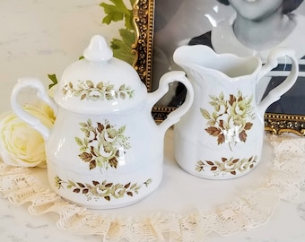 Vintage J/&G Meakin COLONIAL GARDEN Ironstone Tall Coffee Pot Green Roses