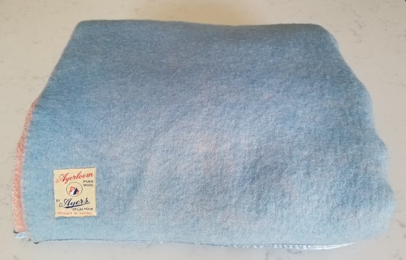 Ayers of Lachute Ayerloom Pure Wool Reversible Blanket Mothproof Canadian Product Throw Blanket Rustic Cottage Shabby Chic Farmhouse Decor Etsy Canada