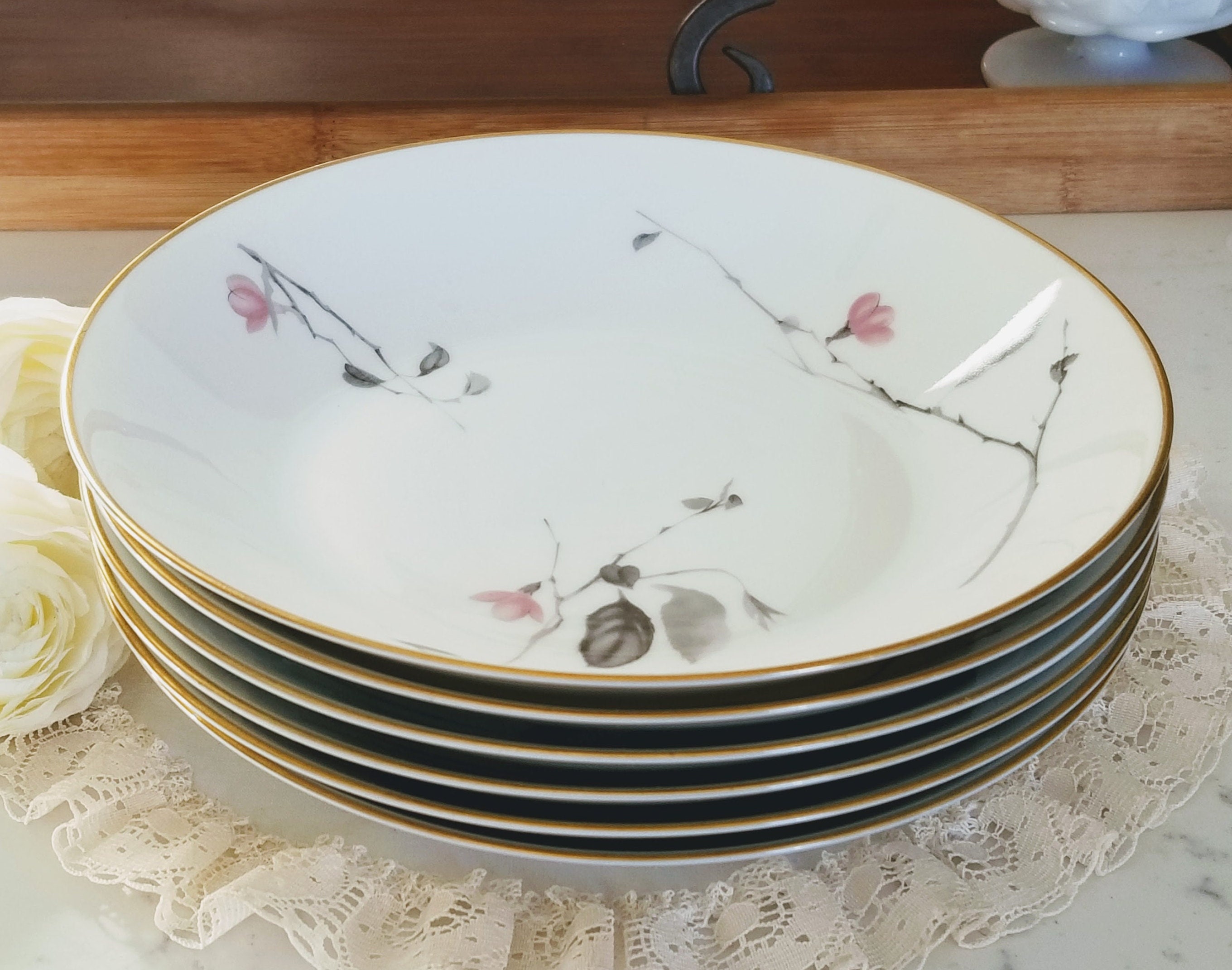 Rosenthal Germany Soup Bowls, Quince by Raymond Loewy (1950s