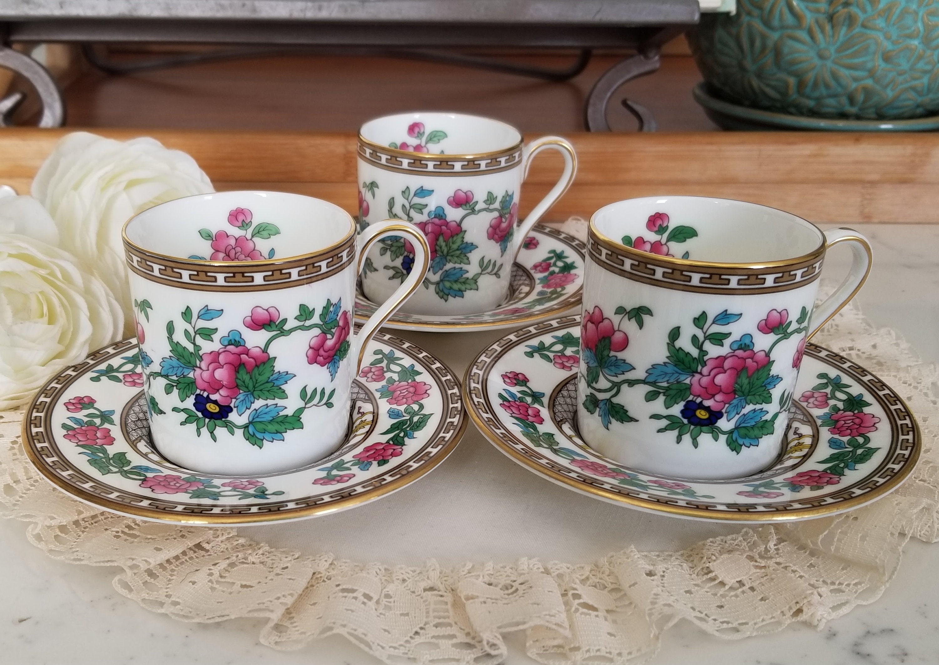 エインズレーファインボーンチャイナ カップ&ソーサー2個セット