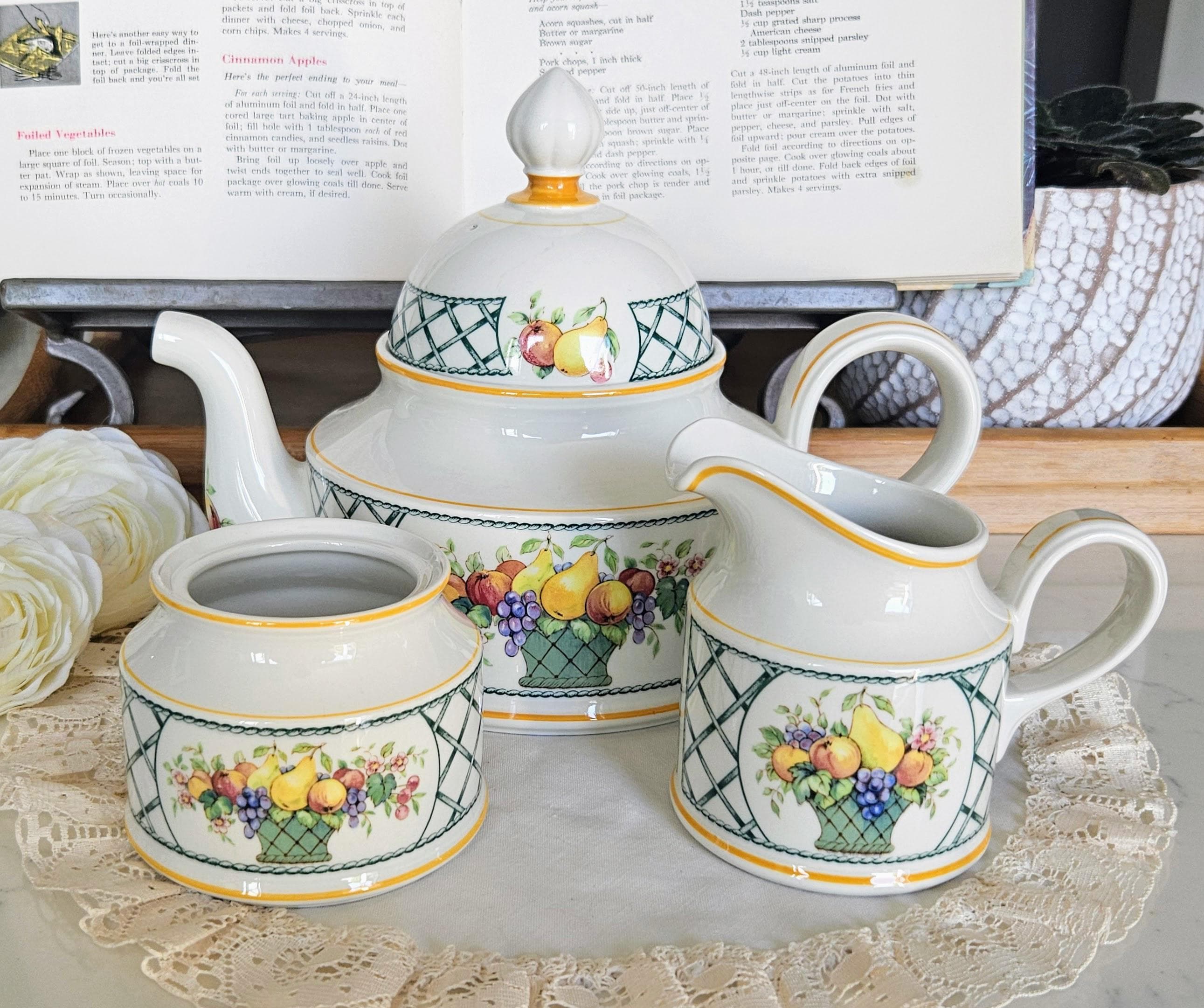 Villeroy & Boch「バスケット」ティーセット、ドイツ製Vitro磁器