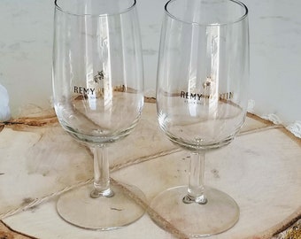 2 Verres à Cognac Rémy Martin - Vintage, Forme Ballon - Transparents