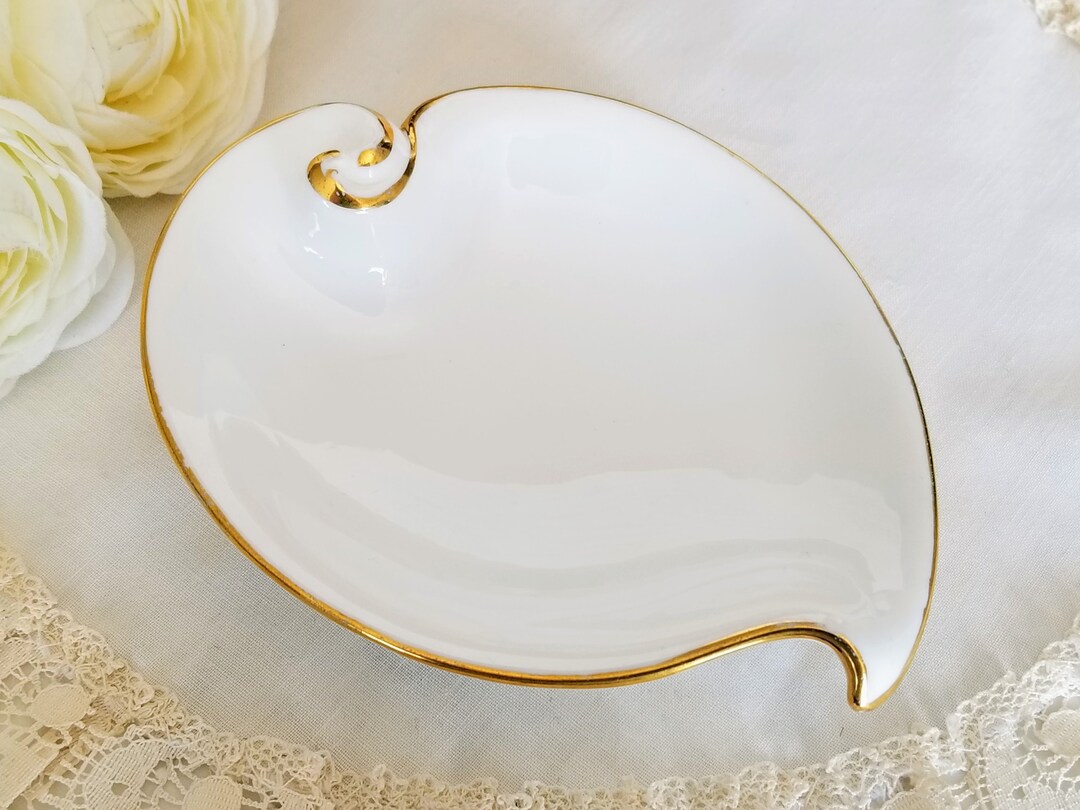 Hammersley Leaf Shaped Soap Dish/trinket Dish Bone China Made Etsy