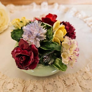 Vintage Adderley Floral Arrangement, Bone China Made in England, Flower Bouquet/Romantic/Grandmillennial/Vintage Home Decor/collector&#39;s gift
